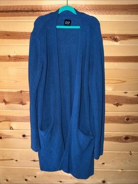 GAP Women's Open-Front Cardigan in Royal Blue
